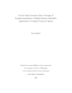 On the mean curvature flow of graphs of symplectomorphisms of K hler-Einstein manifolds; application to complex projective spaces