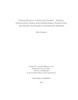 Convex duality in singular control -- optimal consumption choice with intertemporal substitution and optimal investment in incomplete markets
