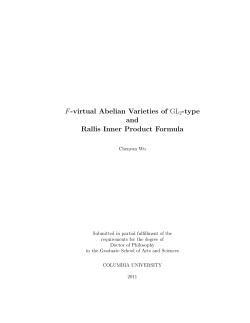 F-virtual abelian varieties of GL 2 -type and Rallis inner product formula