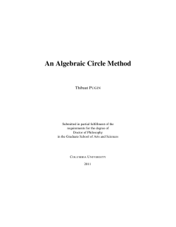 An algebraic circle method