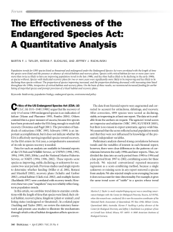 conservation status of species with designated critical habitat