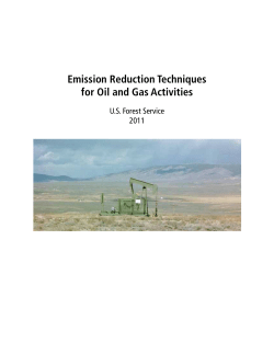 Emission Reduction Techniques for Oil and Gas Activities
