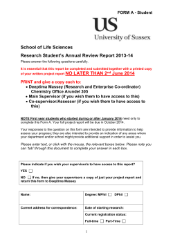 Form A - Annual review form 2014 for 1st and 2nd year students [DOC 276.00KB]