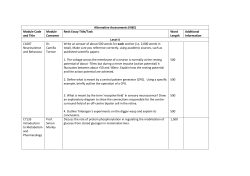 Alternative Assessments for Visiting and Exchange Students August 2015 [PDF 197.90KB]