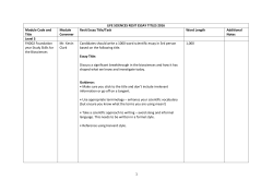 Life Sciences Resit Essay titles 2015 [PDF 200.75KB]