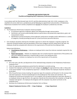 Guidelines for Probationary Form