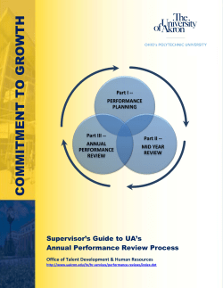 Performance Tool Supervisor s Guidebook