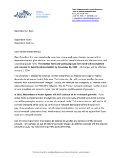 Pre-65 Open Enrollment Letter