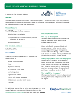 IMPACT Employee Assistance and Work/Life Program