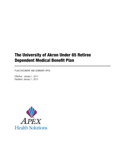 Pre-65 Summary and Plan Document