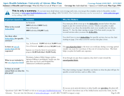 Summary of Benefits and Coverages