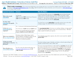 Summary of Benefits and Coverages