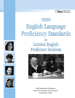 Ohio English Language Proficiency Standards