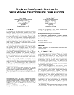 simple and semi-dynamic structuers for cache-oblivious orthogonal range searching.pdf