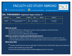 Pace s Faculty-Led Study Abroad options