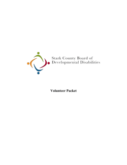 Stark County Board of Developmental Disabilities Volunteer Packet
