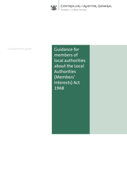 Guidance for members of local authorities about the Local Authorities (Members' Interests) Act 1968