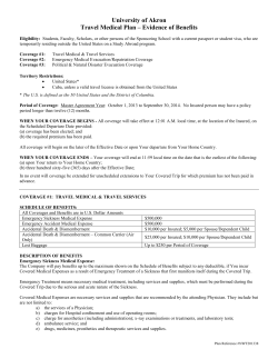 Evidence of Benefits