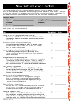 example checklist
