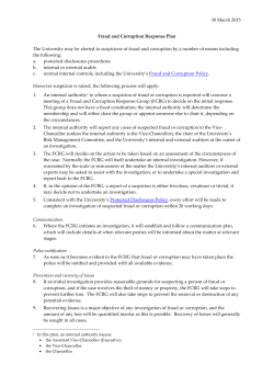 Fraud and Corruption Response Plan