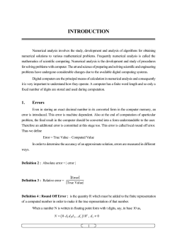 M. Sc. I Maths MT 204 Numerical Analysis All