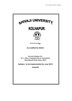 M.A. Mass Communication