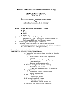 Animal Cells in Research Tech.