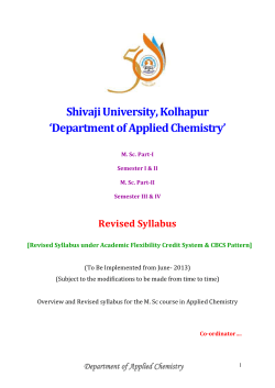 Applied Chemistry