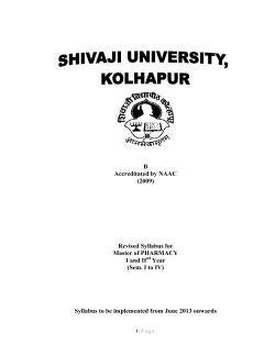 M.Pharmacy Sem. I-IV