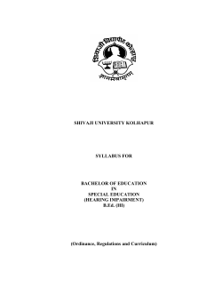 B.Ed.(H.I.)