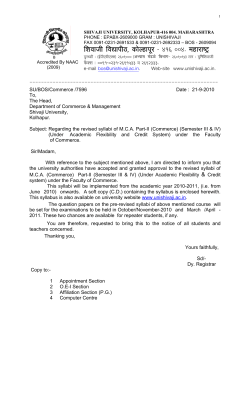 M.C.A. Cr.Sys. Sem. III-IV