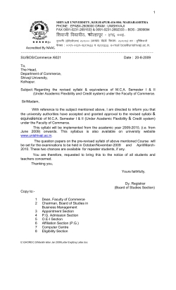 M.C.A. Cr.Sys. Sem. I-II