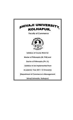 M.P.hil. Ph.D. Commerce