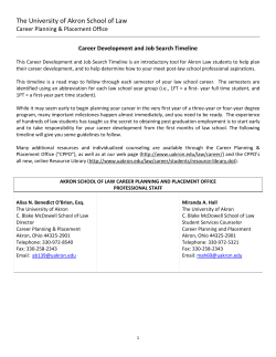Career Development and Job Search Timeline