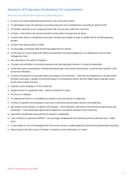 Summary of programme evaluations