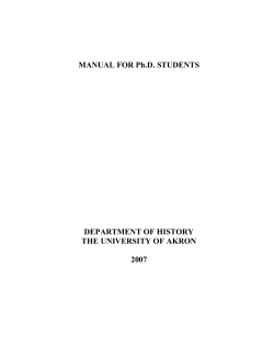 Ph.D. Manual