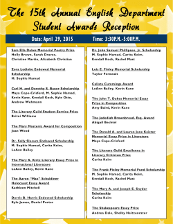 English Award Winners 2015