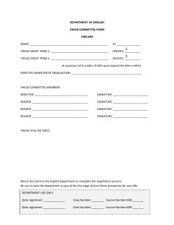 Thesis Form