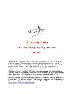Part-time Faculty Handbook