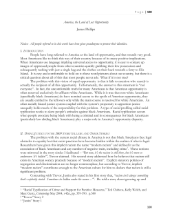 America, the Land of Lost Opportun ity