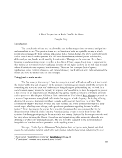 A Black Prospective on Racial Conflict in Akron
