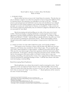 Racial Conflicts in America