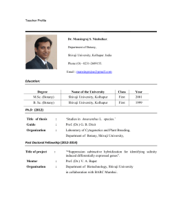 Dr. M. S. Nimbalkar