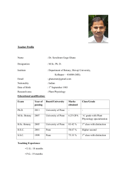 Dr. S. G. Ghane