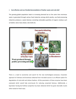Cost effective and eco-friendly bioremediation of feather waste and crab shell