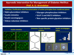 Ayurvedic intervention for Diabetes Management