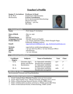 Prof. S.P. Govindwar