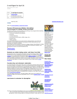 E-mail Digest for April 26