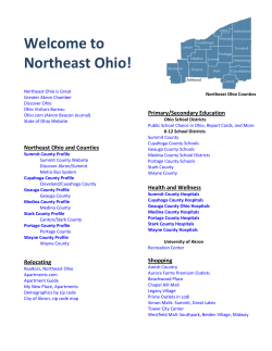 Welcome to Northeast Ohio