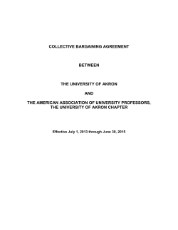Collective Bargaining Agreement (AAUP)